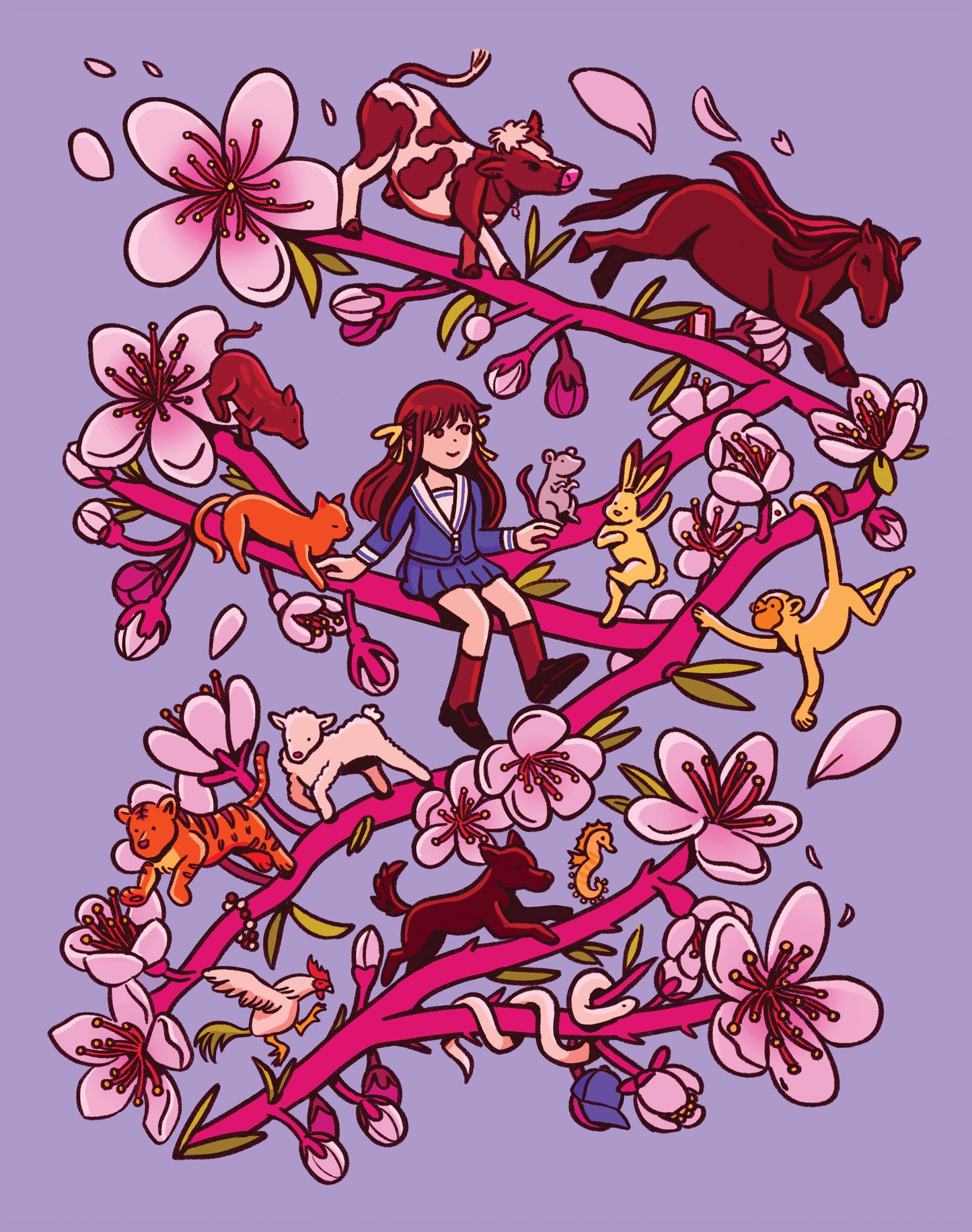 FRUITS BASKET 🍐🍌🍎  PRINT