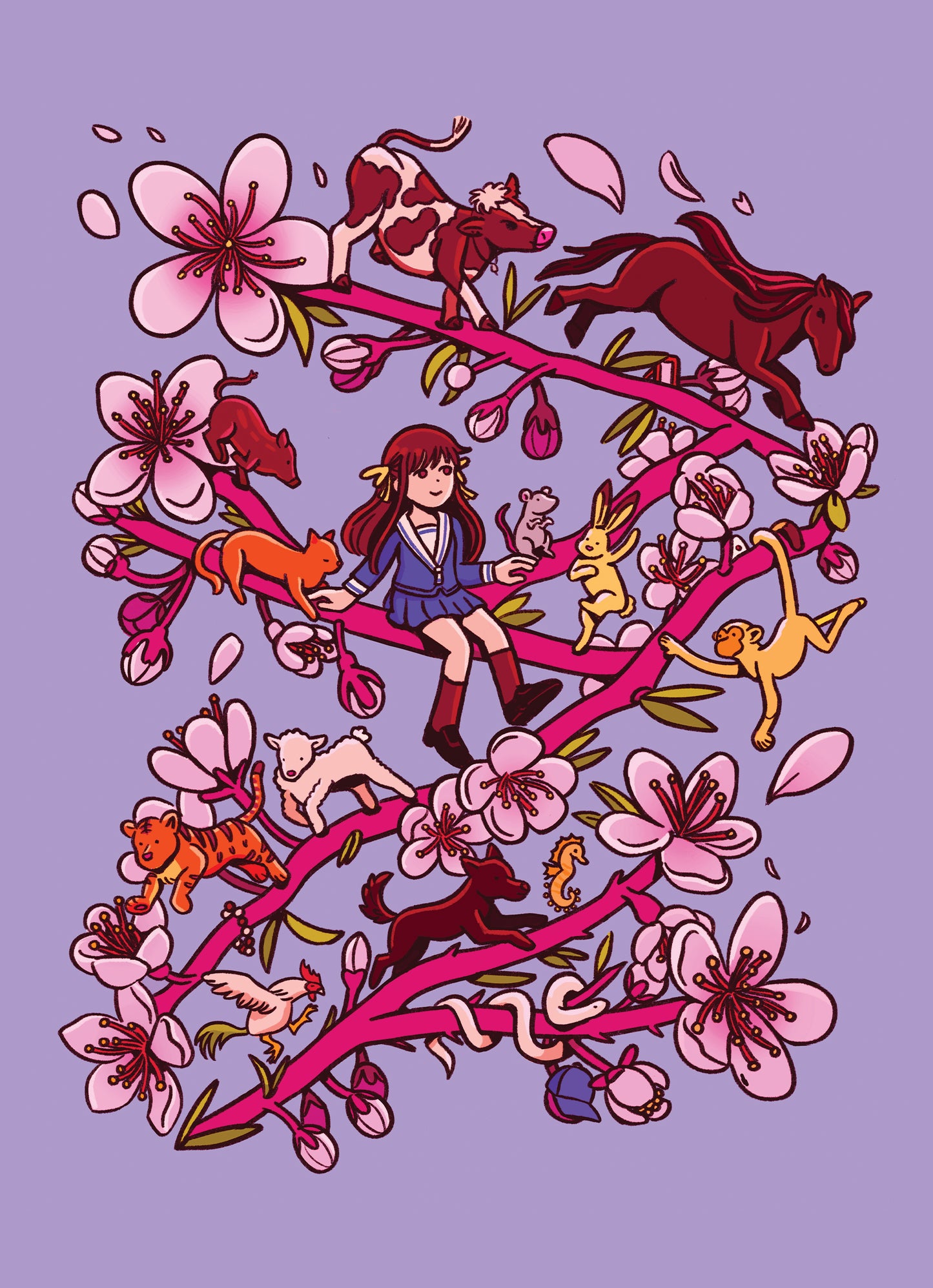FRUITS BASKET 🍐🍌🍎  PRINT