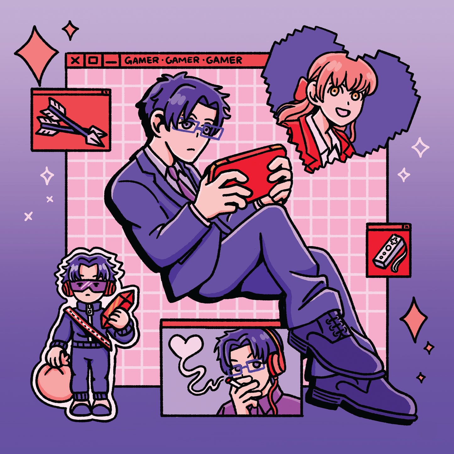 LIFE IS HARD FOR OTAKU - NIFUJI -  PRINT