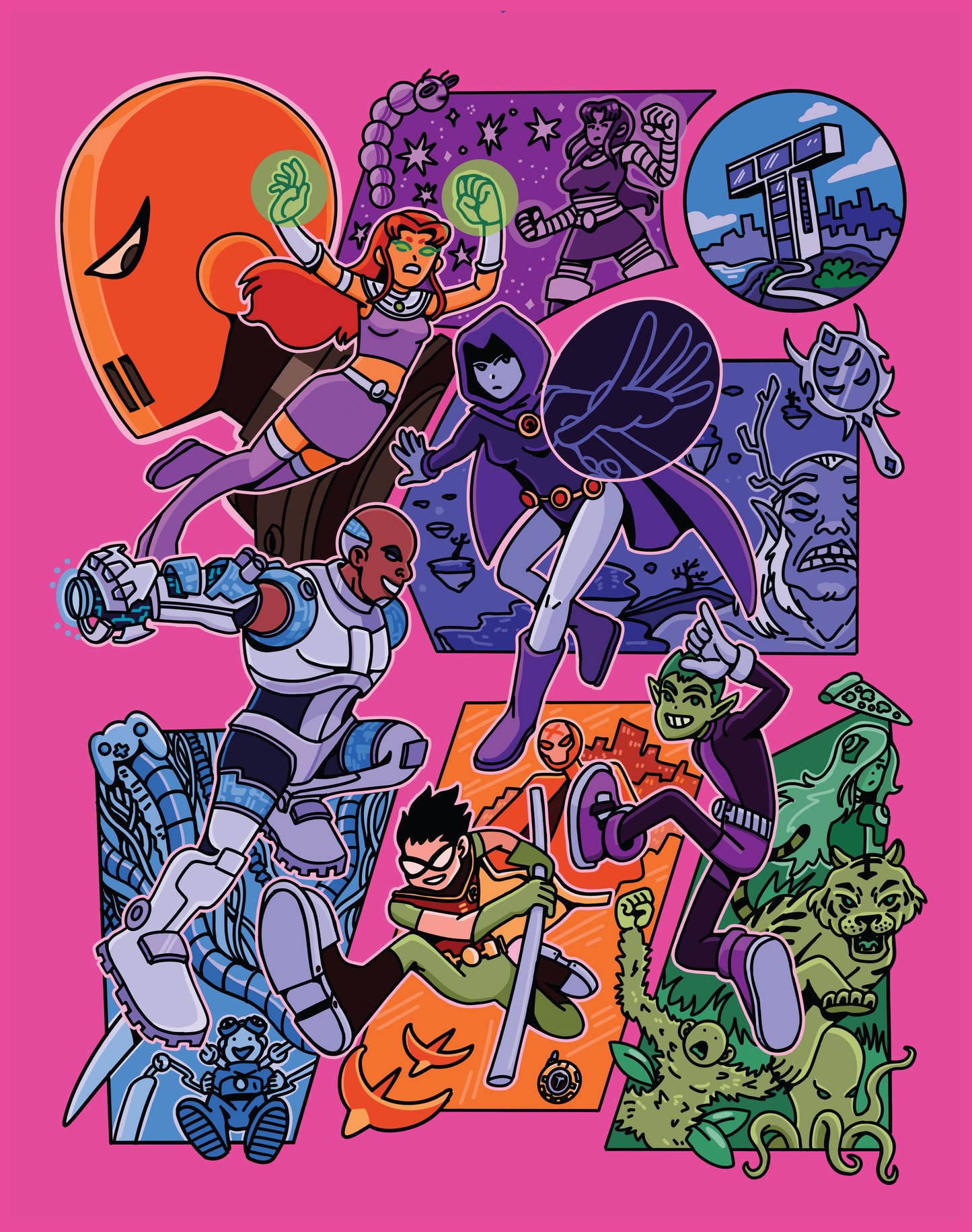 TEEN TITANS PRINT