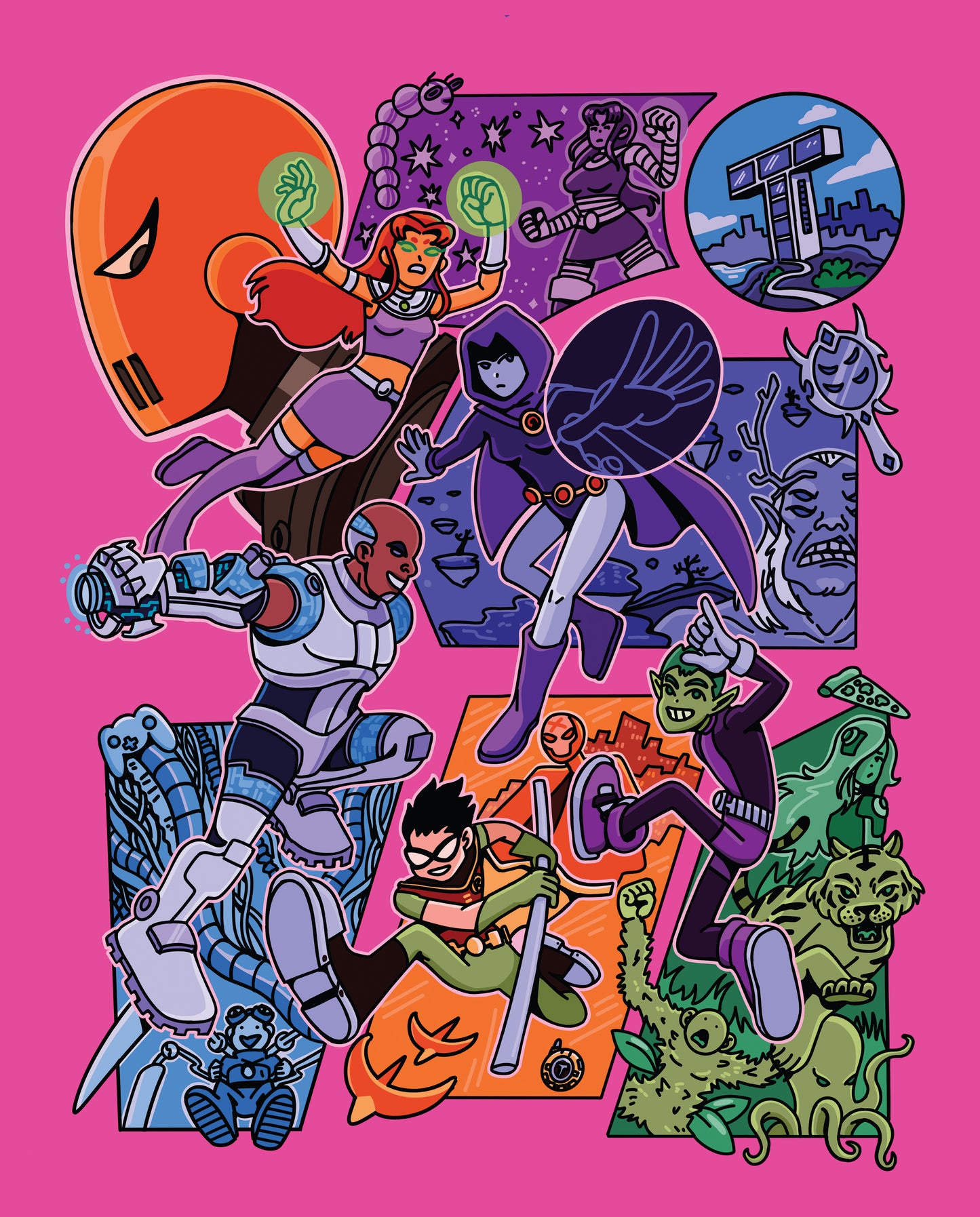 TEEN TITANS PRINT