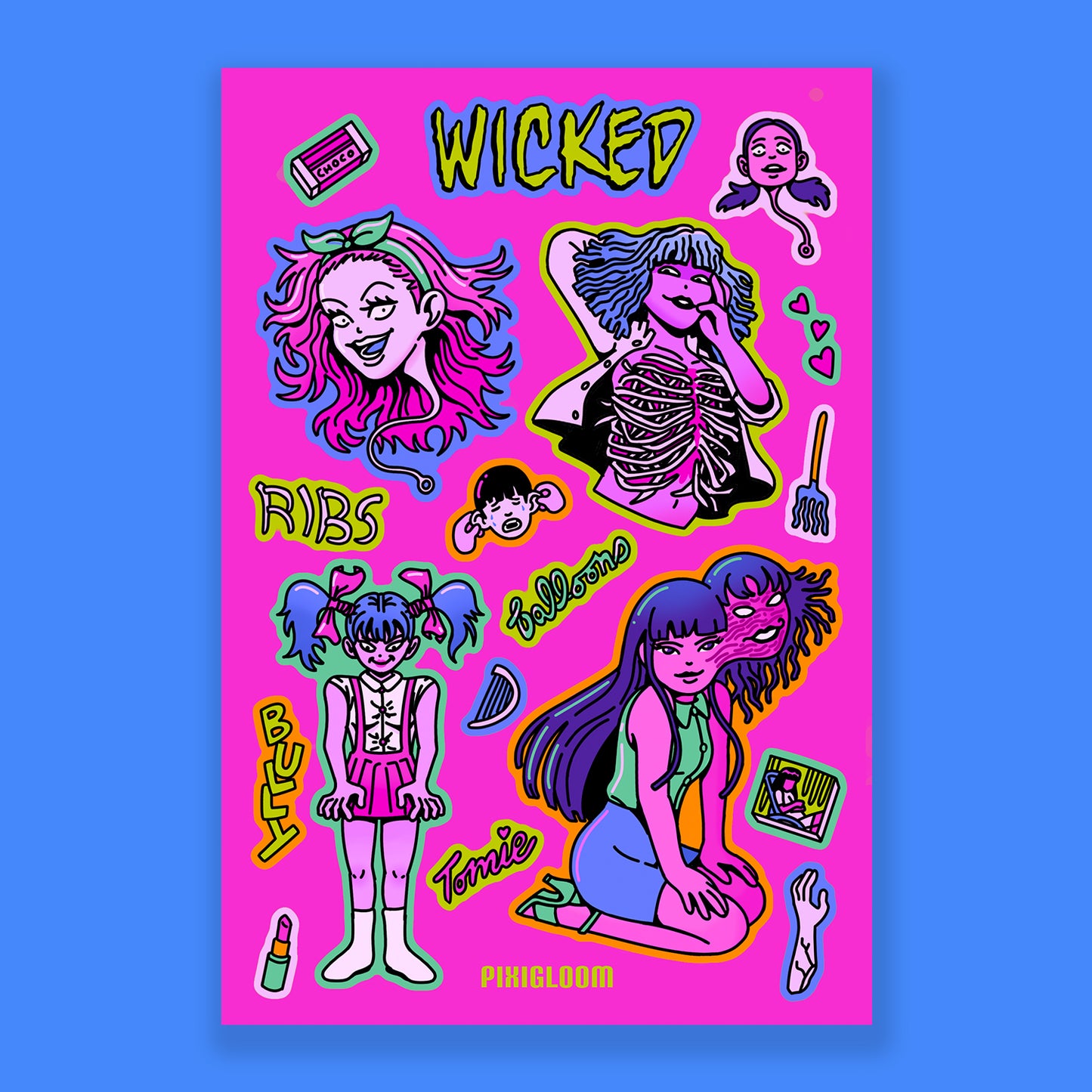 JUNJI ITO  STICKER SHEETS 👹